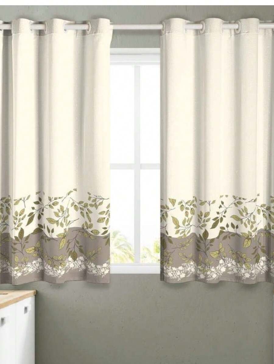 Printed Kitchen And Window Curtain 2.00 X 1.50 - Branches - View 1