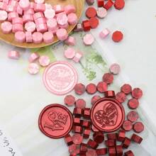 100 件/袋红色系列蜡封珠，八角形，用于信封密封、婚礼请柬、礼品包装 - 彩色 - 查看 4