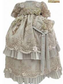 Ropon Bautizo niña Vestido de Bautizo niña - Champán - Ver 4