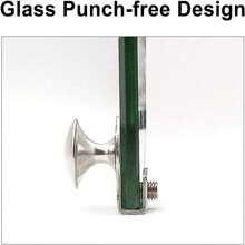 Lot de 4 poignées de porte en verre en acier inoxydable sans perçage pour vitrine, meubles, armoires en verre, tiroirs de 5 à 8 mm