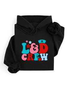 L&D Crew Shirt, Labor And Delivery Nurse Sweatshirt, Babies Nurse Hoodie, L&D Nurse Grad Gift, L And D Nurse Shirts, Nurse Appreciation Sweatshirts, OB Nurse Hoodies. SD-2410 - Black - View 3