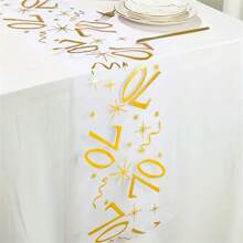 1 件金色数字桌旗，适合生日派对、周年纪念、退休派对、家庭用餐、派对用品，适用于父亲节、母亲节、特殊场合装饰 - 70 - 查看 1
