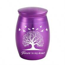 1.57 英寸小型骨灰瓮，生命之树铝制迷你骨灰瓮，人类/宠物骨灰火葬瓮，骨灰盒，小型纪念品瓮-永远在我心中 - 彩色 - 查看 12