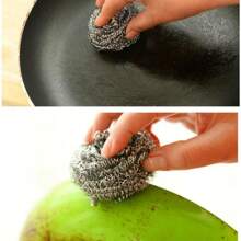 New 20pcs/Bag Stainless Steel Cleaning Ball Kitchen Cleaning Brush Pot Brushing Dish Steel Ball