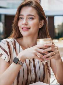 Correa Compatible con de 40 mm, 41 mm, 38 mm, 42 mm, 44 mm, 45 mm, 46 mm, 49 mm para Mujer, de dos tonos estilo leopardo grabado, de silicona suave con estampado de guepardo, compatible con Iwatch Series 10, 9, 8, 7, 6, 5, 4, 3, 2, 1 y SE Ultra