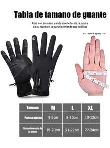 Cold Weather Gloves, EASYTAO Windproof Waterproof Snow Gloves, Gym Gloves For Cycling Running Skiing Hiking Climbing Men And Women - 藏蓝色 - 查看 4