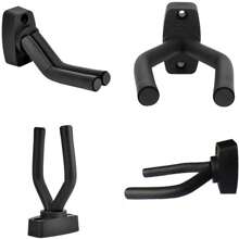 Soporte de pared para 6/4/3/2/1 piezas de guitarra, 4 paquetes, soporte de pared para guitarra con ganchos y tornillos, fácil de instalar, apto para guitarras de todos los tamaños, bajo, mandolina, banjo, ukulele
