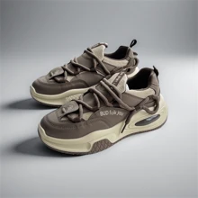 2025 Nuove sneaker con suola spessa e platform rialzato per uomo, scarpe sportive da esterno, moda casual antiscivolo durevoli con lacci, comode e leggere, versatili