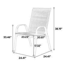 CLIPEYH Patio Chairs Set Of 2, Outdoor Stackable Dining Chairs For All Weather, Comfortable Breathable Garden Outdoor Furniture For Backyard Deck