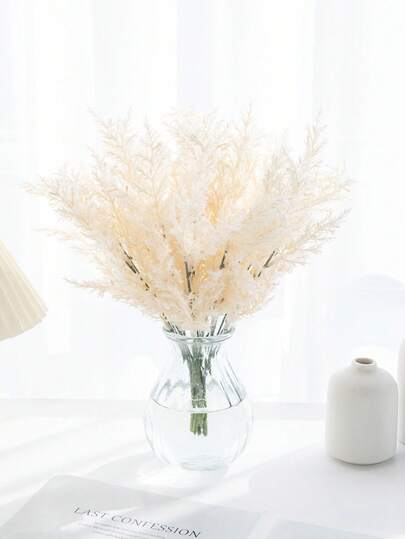 1PC Artificial Plants-Reed, Artificial Flowers, Home, Dining Room, Living Room, Outdoor Garden Decoration,The Art Of Inserting Flowers, Photography Props, Autumn, Spring, Vase, Flower Wall, Flower Wreath, Bridal Bouquet, Wedding Decoration, DIY Flower Wreath Materials, Birthday Party Decoration Materials, Home Decoration Accessories, Valentine's Day