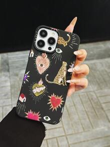 1pc TPU Soft Case With Tiger Eye Design Compatible With IPhone 15 Pro Max, 14 Plus, 13 Pro Max, 12, 11, 7G, 7P, IX, XR, XS Max - Multicolor - View 5