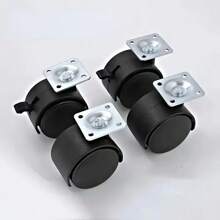 2-Inch Swivel Casters, Swivel Casters With Brake, Furniture & Office Chair Casters, Plate Caster Wheels