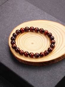 1 szt. Oryginalne bransoletki Lightning Red Tiger Eye dla mężczyzn 6-10 mm Natural Energy Stone Round Beads Bransoletki dla kobiet Soul Jewelry