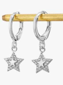 rakol 2 piezas de aretes de estrella casual y simple para mujeres, adecuados para citas y regalos