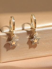 rakol 2 piezas de aretes de estrella casual y simple para mujeres, adecuados para citas y regalos