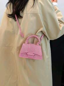 This Year's Popular Super Texture Bag Foreign Mini Small Square Bag, New Solid Color Versatile Handbag, Women's Bag