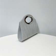 Women Evening Bag, Pleated Large Capacity Clutch Bag Lightweight Tote For Daily Party 	23.5cmx18.5cm