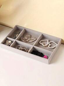2pcs, Jewelry Tray, Jewelry Storage Box, Makeup Storage Box, Makeup Tray, Ring Storage Box, Ring Storage