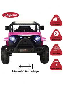 Joykoo Camioneta Montable Electrica para Niños Control Remoto 12v - Rosa - Ver 3