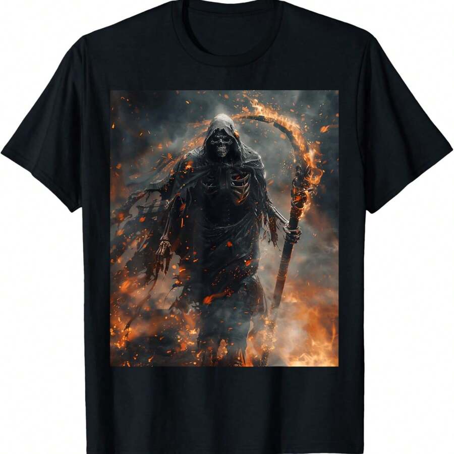 Mythial  With Burning Sikle T-Shirt - màu đen - Xem 1