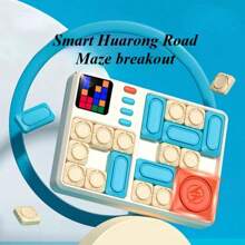 Interactive Sliding Puzzle Game - 500+ Challenges Brain Teaser , 7 Difficulty Levels, Educational Travel Toy With Storage Area, Ideal For Birthday And Christmas Gifts-Without Battery