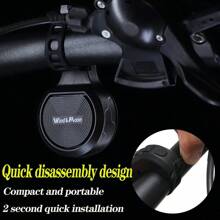 1pc Bicycle/Mountain Bike Riding USB Chargeable Loud Horn Bell Theft Alarm - Black - View 8