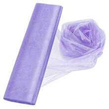 5/10M Rollo de Tulle de Cristal Transparente para Boda, Tela de Organza para Decoración de Fondo de Fiesta de Cumpleaños, DIY, Lazos de Silla de Organza para Boda - Burdeos - Ver 8