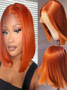 Eulisi Highlight Bob Wig Human Hair Wear And Go Glueless 4/27 Highlight Bob Lace Front Wig Human Hair Pre Plucked Bob 13X4 HD Lace Frontal Wig With Baby Hair Ombre Brown Honey Blonde Bob Wigs For Black Women 8-14 Inch