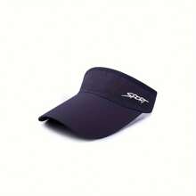 1Pc Women's Summer Visor Cap - Breathable Polyester, Open-Top Design For Running & Outdoor Activities, Available In White, Pink, Black, And More