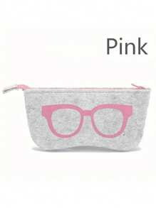 1 stuk chique zachte vilten brillenetui - kleurrijk oogontwerp, draagbare modieuze brillenetui met ritssluiting voor mannen en vrouwen, schattige brillenetui, gender reveal party, perfect voor verjaardagen, bruiloften, feesten, het perfecte cadeau voor collega's, vrienden en familie, terug naar school