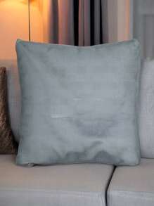 4pcs/6pcs Luxury Velvet Cushion Covers Size 42cmx42cm Soft Solid Pillow Cases With Zipper Closure For Autumn Winter Bedroom Sofa Couch Patio Living Room Made Of 100% Velvet, Contemporary Style. - 淺灰色 - 查看 2