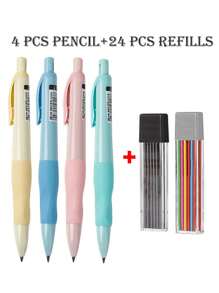 Set de lápiz mecánico de 2mm, lápiz de dibujo de carpintero de 2.0mm para dibujo artístico, escritura y construcción con repuestos, borrador y sacapuntas - Multicolor - Ver 7