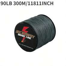 300m 4-Strands High Strength 6-100LB Fishing Line, Braided Line - Grey - View 11