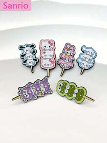 Sanrio Sanrio, Creative Cartoon, Sanrio Character, Bingtanghulu, Brooch, Cute, Jade Dog, Kulomi, Girl Badge Accessories, Men And Women, Memorial, Decoration, Gift Giving, Available All The Year Round
