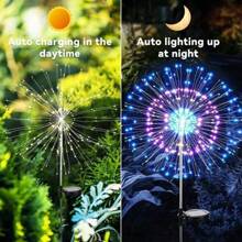 2-4X Solar Firework Lights 120/150 LED Sparkle Pathway Lawn Decor Outdoor Garden