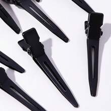 10pcs Black Duck Bill Hair Clips Non-Slip Crocodile Teeth Hair Clips, Hairdressing Salon Styling Dye Accessories,Hair Tools,Hair Products And Accessories For Barber Salon Beauty Travel Essentials