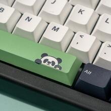 shsosk Teclas personalizadas con perfil OEM, con tema de panda, tinte sublimado en PBT y katakana translúcidos - Multicolor - Ver 5