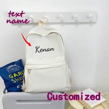 Customized Name Backpack | Nylon Backpack With Personalized Heat Transfer Printing | Lightweight Boys' And Girls' Back To School Bag - Multicolor - View 7