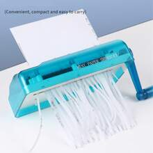 1pc Manual Paper Shredder, Mini Desk-Top Hand-Operated Shredder For Home Office Use