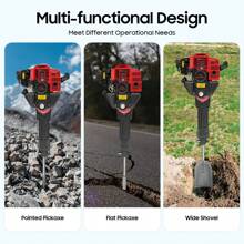 Eatssode 52CC 2-Stroke Garden Tree Digger, Tree Digging Machine, Portable Excavator With Petrol Engine, Tree Digging Machine With Petrol Engine - Black - View 5