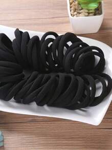 Women's Minimalist High Elastic All-Match Crease-Free Hair Scrunchies, Creaseless Headwear Fashion Versatile Essential Crease-Free Hair Accessories Hair Ties Ponytail Holders Hair Elastics Hair Rope, Hair Bobbles, Gym Sport Outfit Head Accessories Rubber Bands - Black - View 5