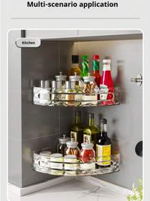 1 pieza Estantería de esquina para ducha, para almacenamiento de champú, acondicionador y jabón, diseño de drenaje rápido, instalación sin taladrar, apta para baño, cocina, accesorio de almacenamiento multifuncional para el baño, decoración del hogar, organizador de baño, decoración de otoño, de vuelta a la escuela