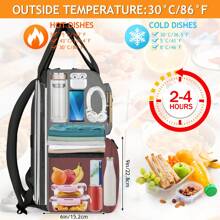 NEWHEY 女士午餐背包 15.6 英寸笔记本电脑背包带保温袋防水旅行背包飞行认证带 USB 充电端口适合工作、学校、野餐