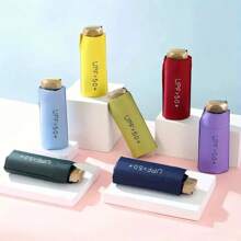 Mini ombrello tascabile da viaggio, ombrello pieghevole in vinile con protezione UV, parasole tascabile a capsula
