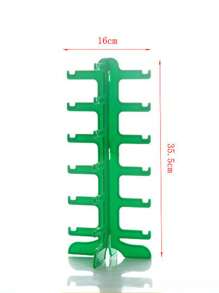 1pc Yellow & Green 6 Slot Desktop Eyeglasses Display Stand, Sunglasses Glasses Rack, Eyewear Shop Counter Showcase, Accessories Organizer