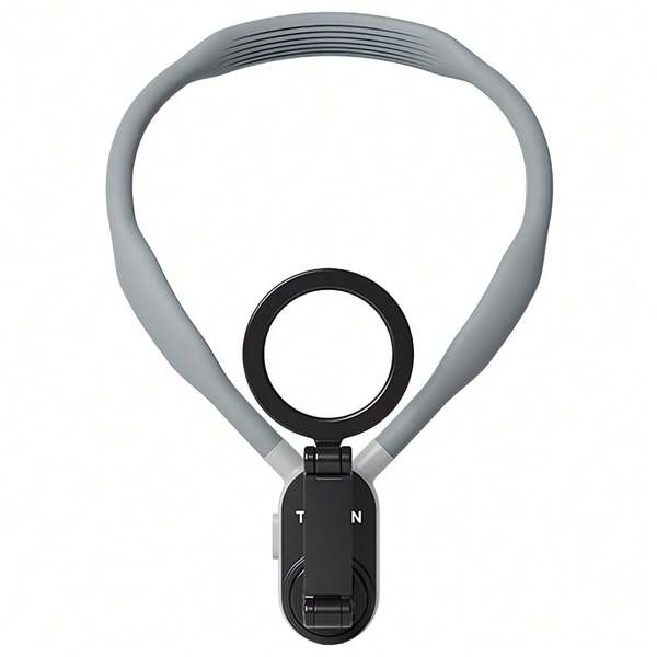 2025 New Magnetic Neck Phone Holder, 360° Rotatable First-Person View Camera Mount, Flexible Silicone Clip Stand For Vlogging, Fishing, Running, Live Streaming Compatible With IPhone, Android Phone, Gift For Birthday, Family, Friends Phone Stand, Phone Accessories