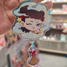 1 件哪吒 2 电影可爱哪吒和敖丙钥匙扣吊坠，背包装饰，适合婚礼、生日、旅游纪念品、毕业典礼、派对