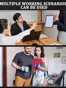 1 个蜘蛛网图案平板电脑保护壳适用于 iPad 第 7/8/9/10 代保护壳 Mini 6 Mini 7 8.3 Tab A8 10.5 英寸，重型防震保护壳带支架 - 粉紅+白 - 查看 8