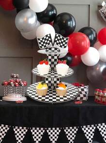 1/2 套、Aurace 蛋糕托盘蛋糕架、Aurace 生日派对蛋糕装饰用品蛋糕盘、婚礼蛋糕装饰容器、厨房 DIY 蛋糕烹饪装饰、婴儿淋浴装饰多层蛋糕展示架、食品托盘、生日礼物派对礼品、一次性食品容器纸杯蛋糕装饰