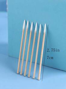 100/200/300/500/1000 Stück Ultrafeine Einweg-Nagelpflegestäbe mit spitzer Spitze für Präzision - Packung mit kleinen, holzstäbchenartigen Stäben für die Nagelpflege, Einzelkopf- und Doppelkopfreinigungsstäbe mit Mikrorand, Reinigungsstäbe mit spitzer Spitze, Mehrzweck-Präzisions-Holzstäbe, verwendbar für Makeup, Tattoo-Dauerversorgung, tägliche Reinigungsutensilien